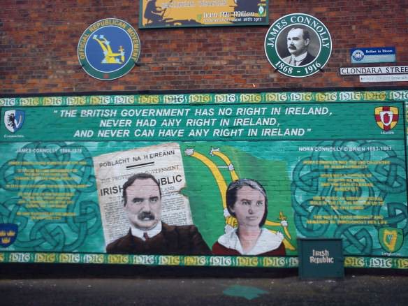 Political mural near James Connolly's house in Belfast, things to do in Belfast