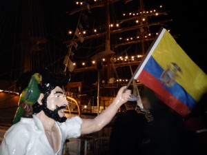 Pirate on Colombian ship, tall ships dublin