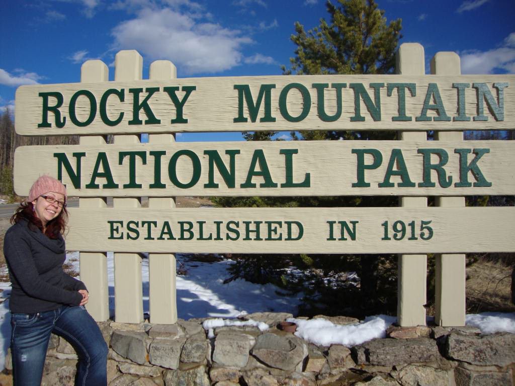 Entrance sign, rocky mountain national park