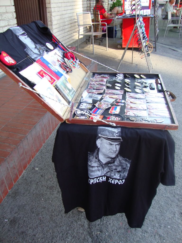 Right out the front of the train station a merchant was selling Ratko Mladić t-shirts- who had just been apprehended by the tribunal in The Hague for war crimes. American in Belgrade