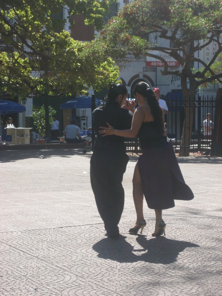 Tango in San Telmo, a blue color neighborhood of Buenos Aires, where Tango was born