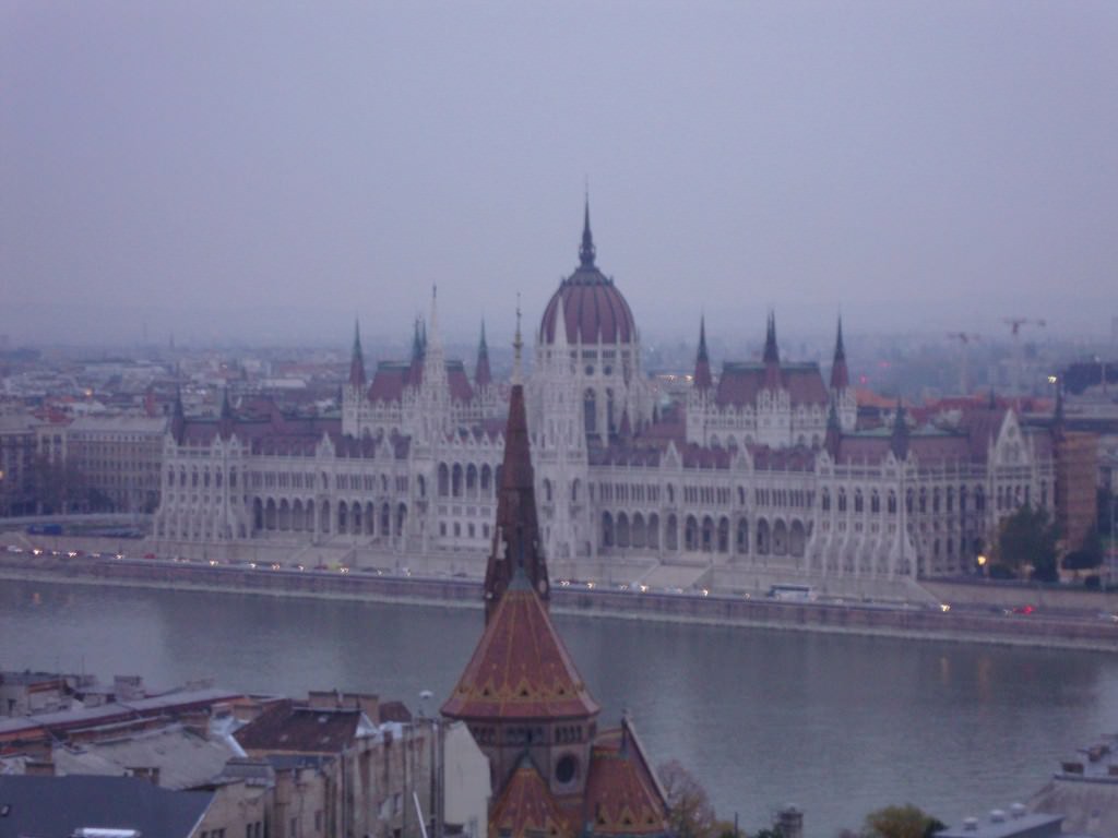 Budapest Parliament from Castle Hill, on the pest side