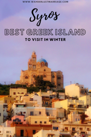 Greek village pin for Pinterest