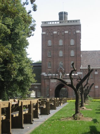 Entrance to the de Koningshoeven abbey of La Trappe