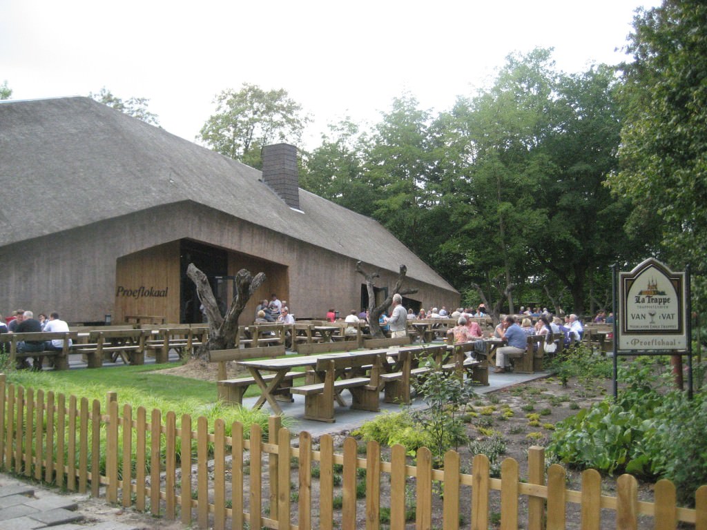 The outside terrace of the La Trappe cafe, the La Trappe brewery