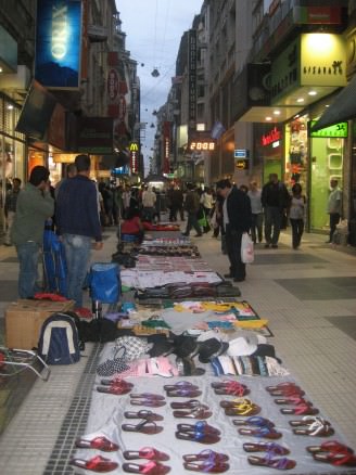 merchants on Avenue de Florida in Buenos Aires