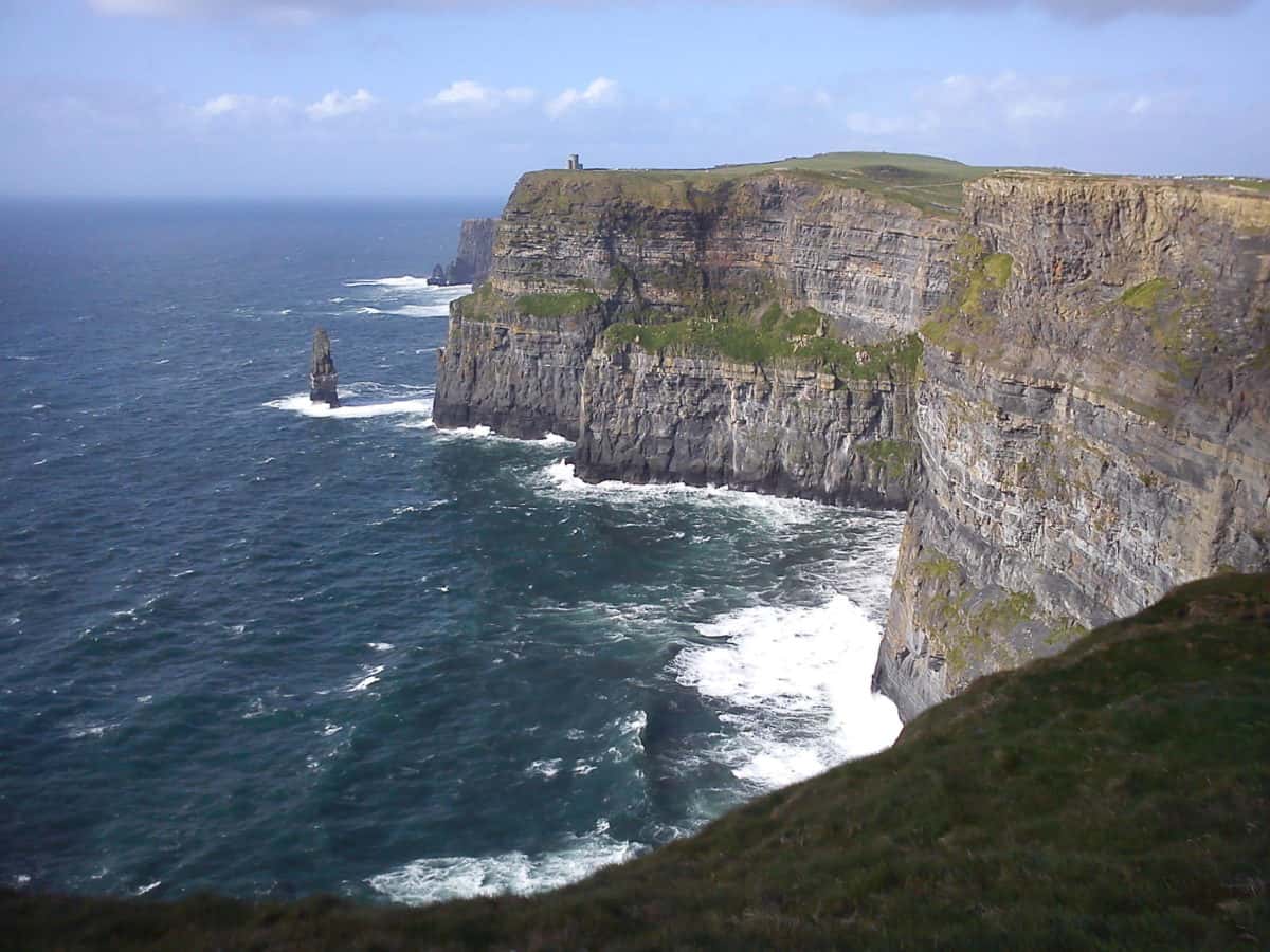 Cliffs of Moher with O'Brien's Tower in the distance