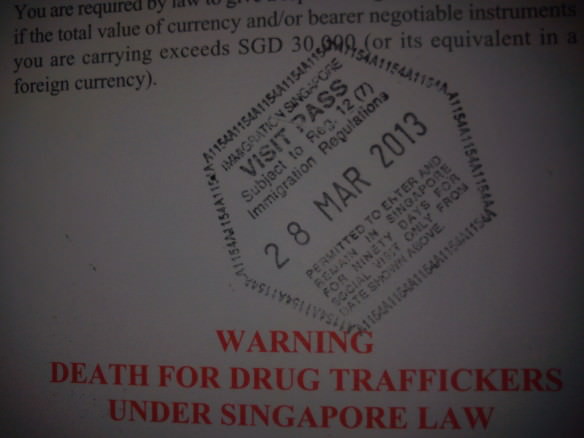 Entry stamp into Singapore, Travel Planning Tips