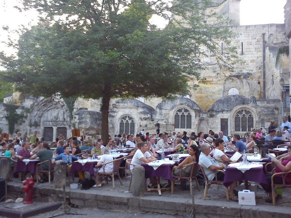 The main square of Saint Emilion is a pretty tough setting to top when it comes to dining out. 