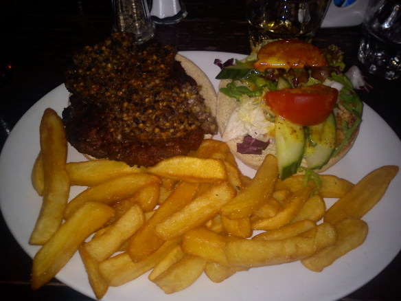 Scottish haggis burger