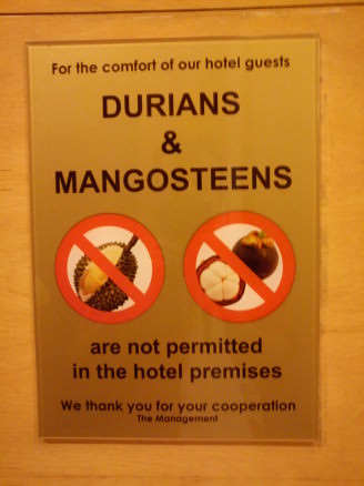 Kuala Lumpur Hotel, no Durian fruit!, funny kuala lumpur photos