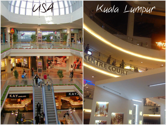 Malls - USA vs, Malaysia