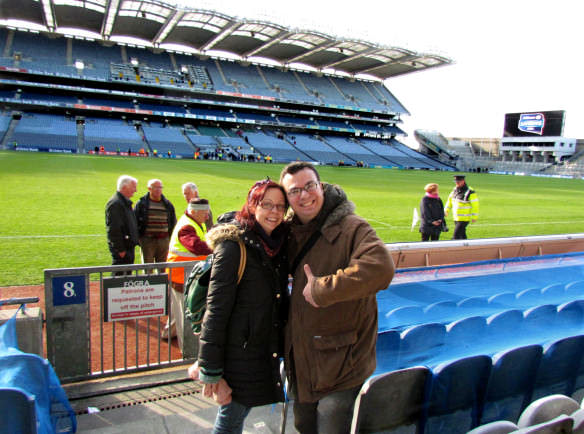 Bell & I at Croke Park after a Gaelic football game