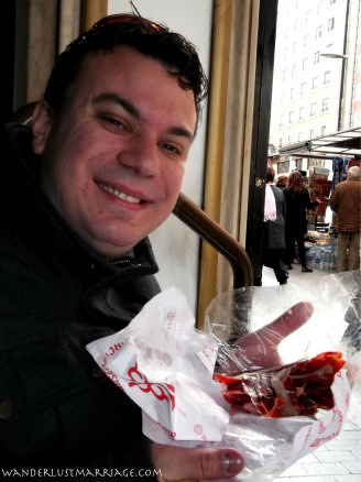 Alex with his jamon iberico