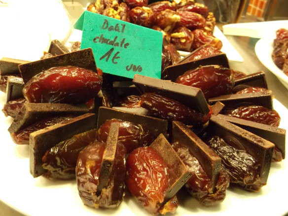 dates stuffed with chocolate