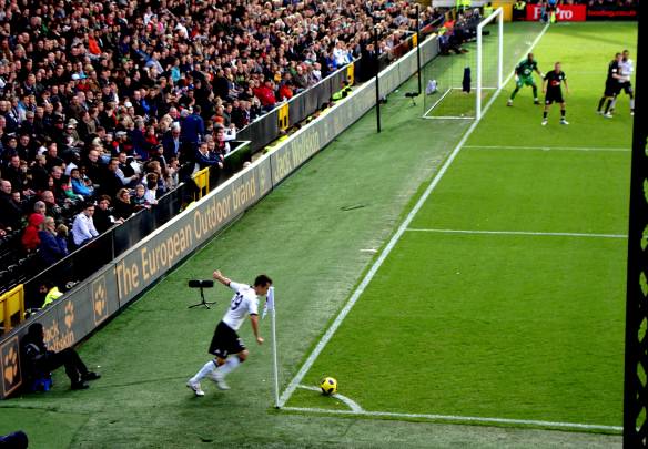 Fulham Corner Kick at Craven Cottage