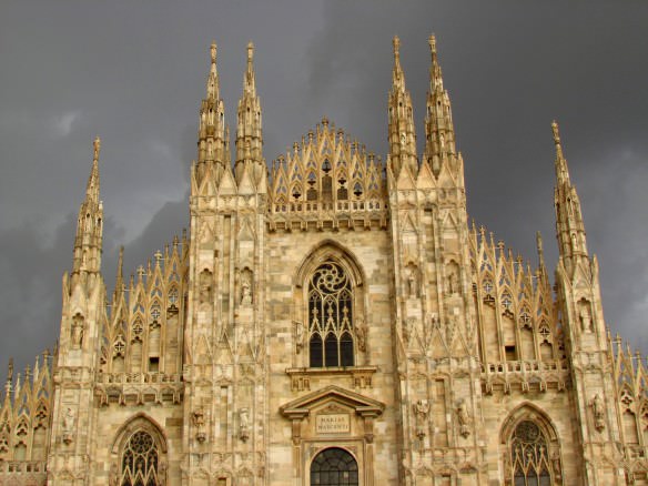 Milan Duomo in storm clouds