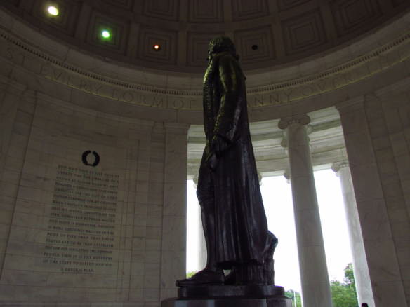 The Jefferson Memorial in Washington, DC is an inspiring place. While Thomas Jefferson wrote against slavery, he also owned many himself.