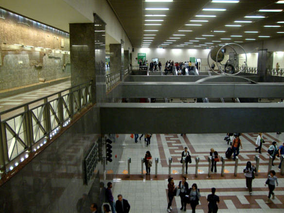 Some of Athens subway stations double as museums, with antiquities showcased behind glass, unique even in Europe.