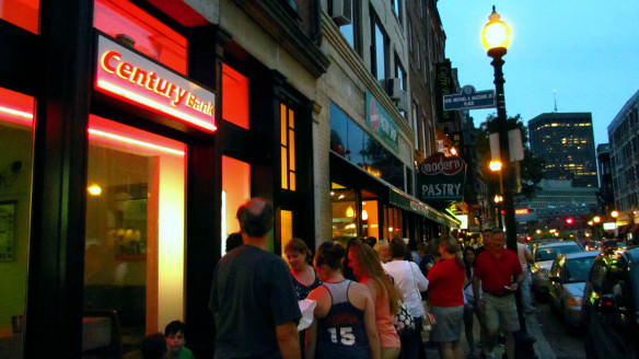 Bostonians are happy to queue outside for tasty cannelloni and other treats.