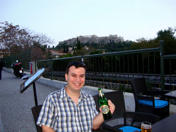 Beer in Monasteraki in Athens