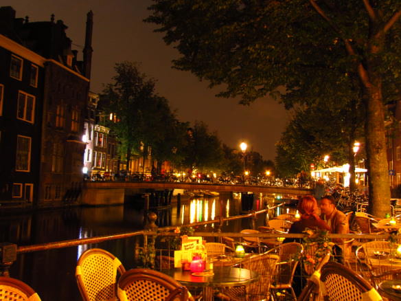 Amsterdam Cafe at Night (De Haven Van Texel)