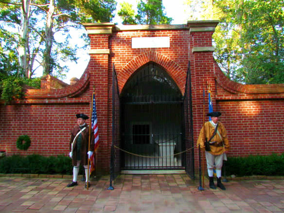 The tomb of President George Washington and his wife, Martha, at Mount Vernon.