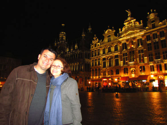 Brussels Grand Place At Night