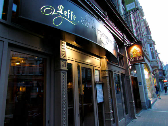 Cafe Leffe in Leuven. One of several Cafe Leffe's you'll find across Belgium from the world's biggest beer company, Anheuser Busch-Inbev, headquartered in Leuven. 