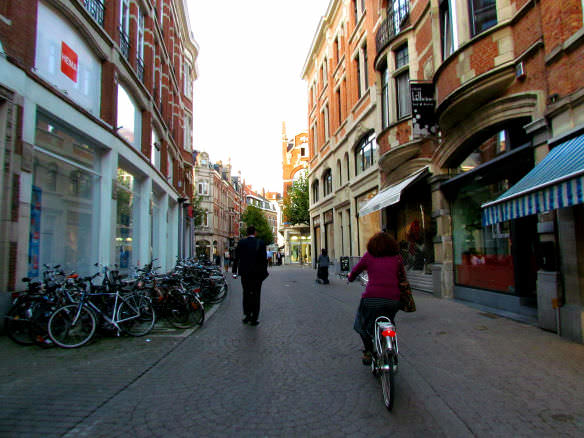 Cycling through the streets of Leuven beats the congestion of Brussels! 