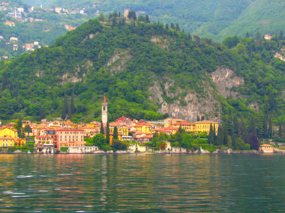 The beautiful town of Varenna, from the ferry returning from Bellagio.