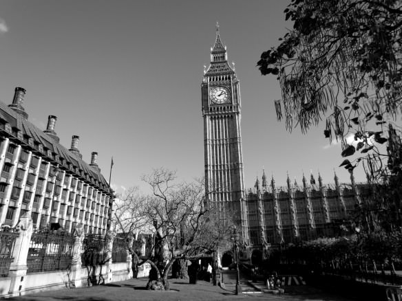 Big Ben in Black and White, London, England