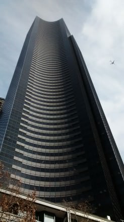 An ants eye view from the ground up to the 75th floor of the 967 foot tall Columbia Center.