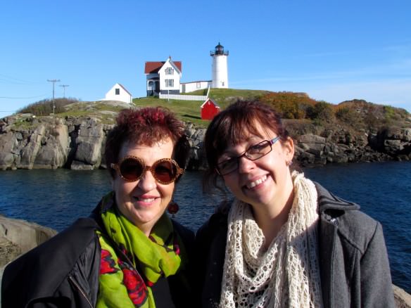 Nubble Lighthouse near York, Maine during Bell's Mum's visit from Australia.