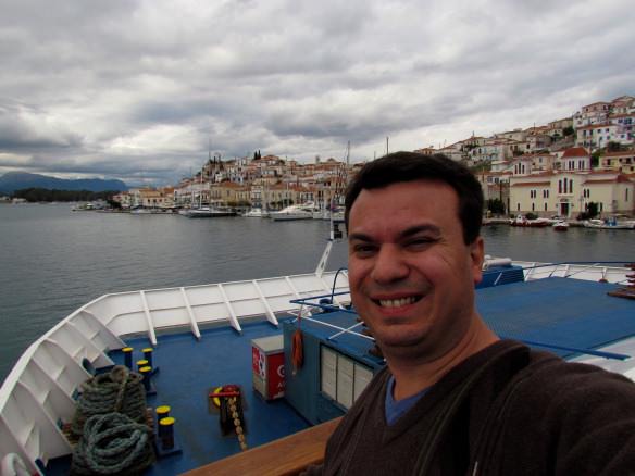 The approach into Poros. Despite being a cloudy day, it was still gorgeous.