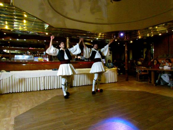 Greek dancing on Athens One Day Cruise