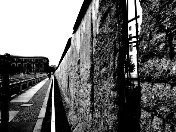 Topography of Terror - Berlin Wall, black and white photo