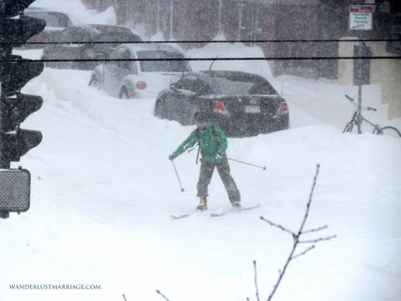 Cross country skiing in Boston