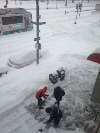 buried cars in Boston