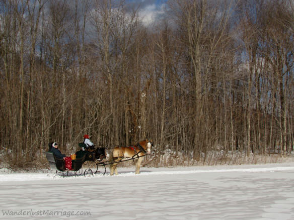 The romantic two person sleigh option 