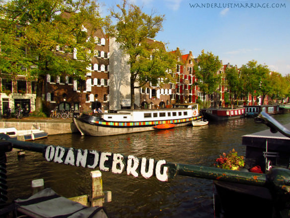 Amsterdam canal - on the Oranjebrug