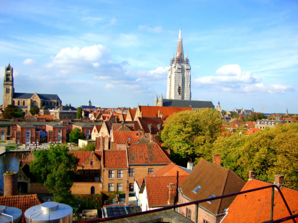 The rooftop view of Brugge at the De Halve Maan Brewery, a member of the Belgian Family Brewers Alliance.