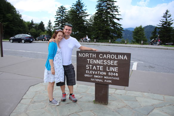 North Carolina Tennessee state line, Great Smoky Mountain National Park