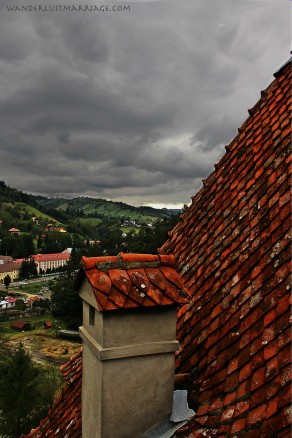 Bran, Romania, view from Bran Castle, Transylvania 