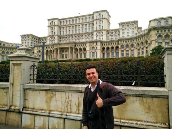 Alex out the front of The Palace of Parliament