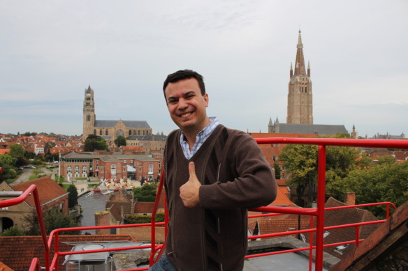 Bruges from the roof of De Halve Maan Brewery