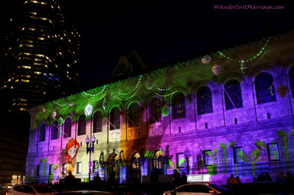 Public Library, Christmas Lights of Boston