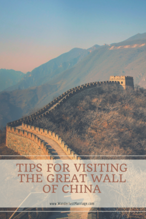 Pinterest pin with great wall of China