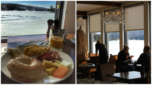 Esterel Resort breakfast, Lake Dupuis, Quebec