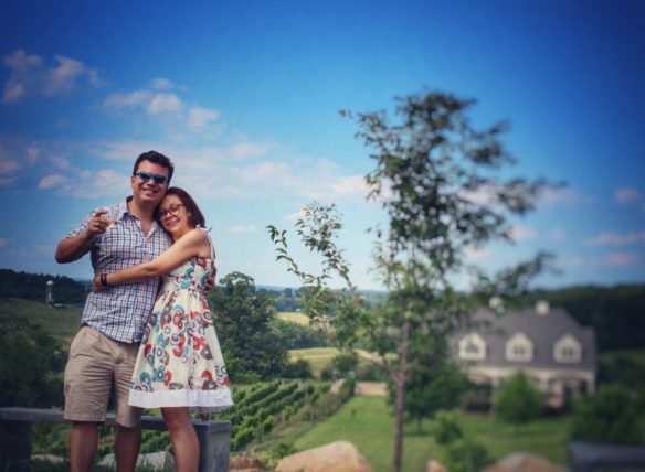 Alex & Bell at a Virginia winery